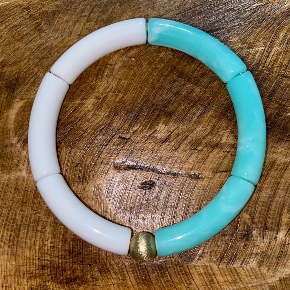 Handmade Two-tone skinny tube bracelet